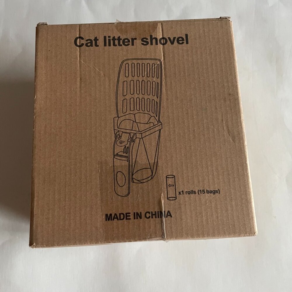 Portable Cat Litter Scoop with Waste Bag Holder